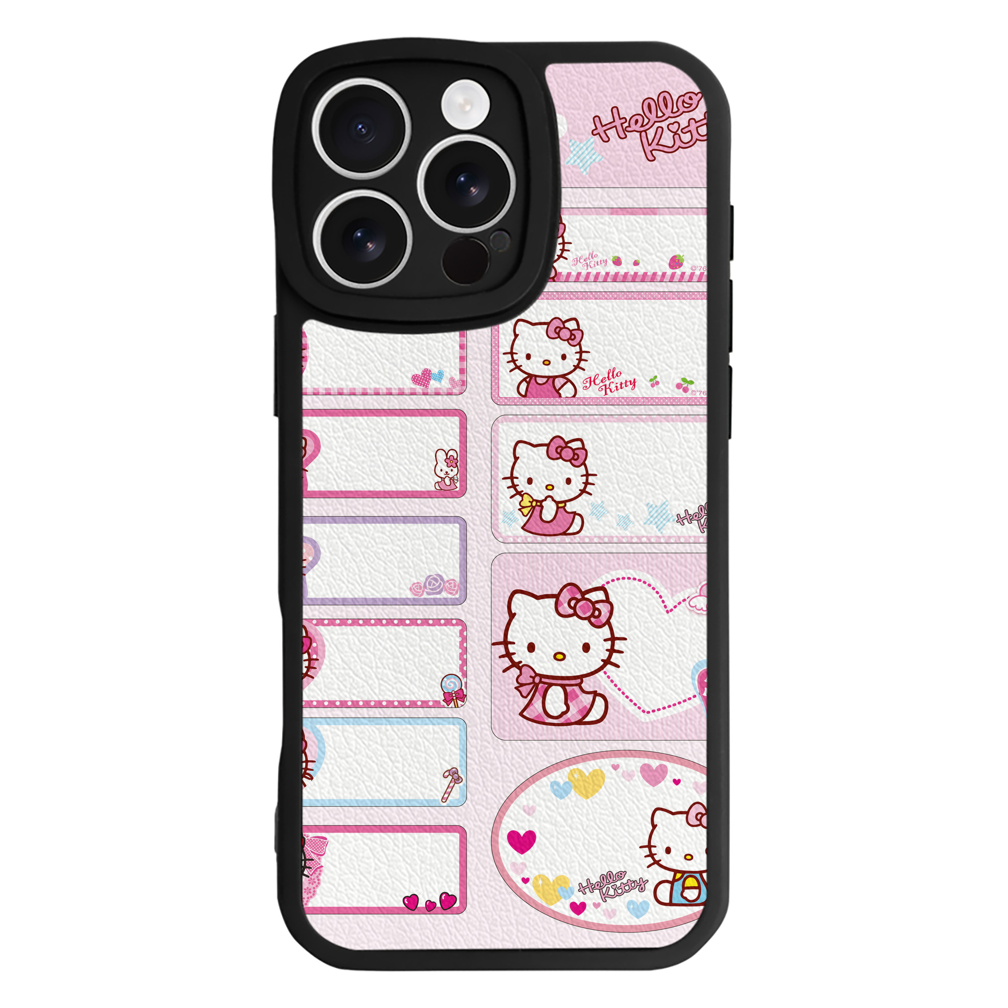 （画像用） Hello Kitty ハローキティ 【iPhone 16シリーズ対応】シリコンスマホケース（レザー調） 材質：シリコン